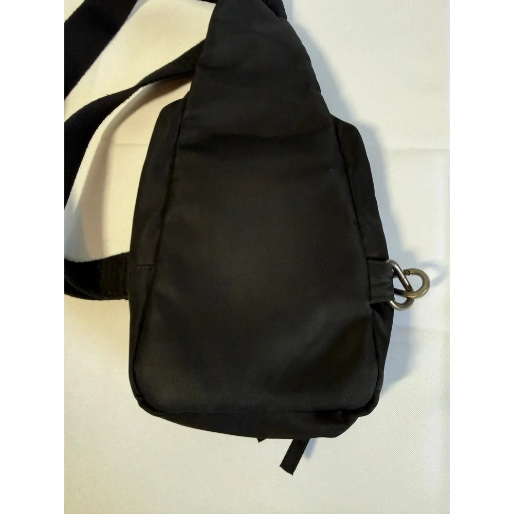 Maurices Black Sling Bag Nylon Crossbody Backpack Travel Chest Pack Adjustable
